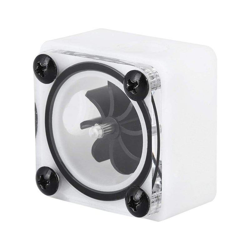 fosa G1/4 Thread Revolving Speed Water Cooling POM Acrylic Material Impeller Water Meter Indicator with Silicone Sealing Ring, for PC Water Cooling System(3 Way) - Image 1